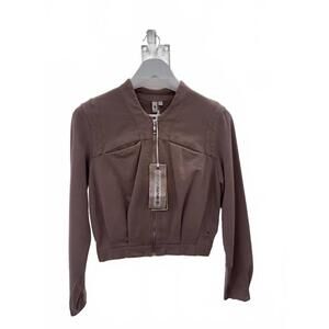 NEW EUROPEAN CULTURE women's zip up sweatshirt in taupe